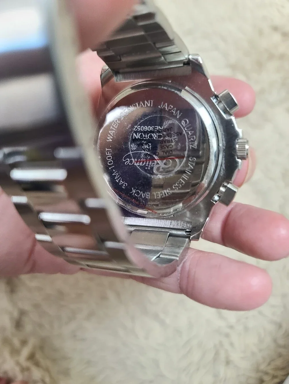 Reliance by Croton Stainless Steel Watch with Red Dial, In Original Box